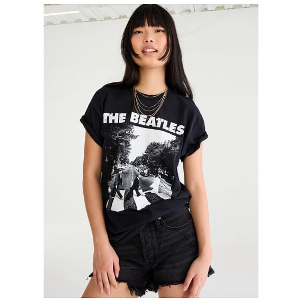 The Beatles Abbey Road Black Tee T-Shirt Unisex Size XL